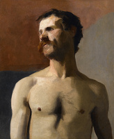 Artist Albert de Belleroche: Male Nude - life study, circa 1885