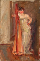 Artist Albert de Belleroche: Femme a la harpe - circa 1905