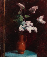 Artist Albert de Belleroche: Still life with White Lilacs