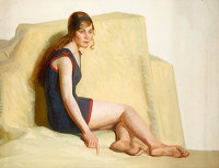 Artist Harold Dearden: Model in Bathing Suit, Posing in the Artist’s Studio, c.1922
