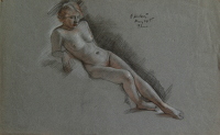 Artist Percy Horton: Reclining Nude, 1915