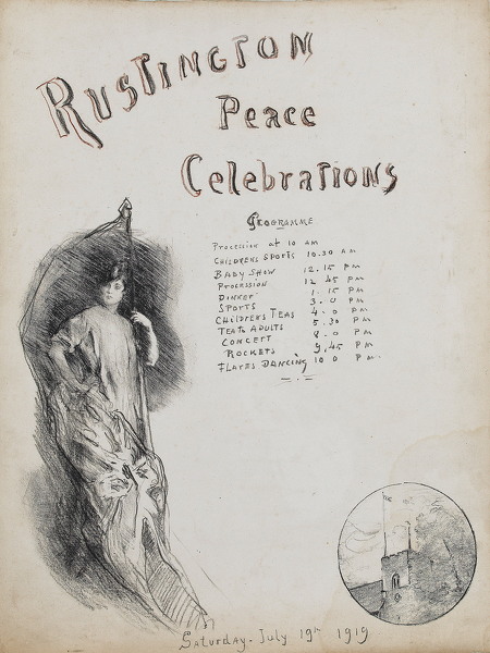 Artist Albert de Belleroche: Peace Celebrations, Rustington, 1919