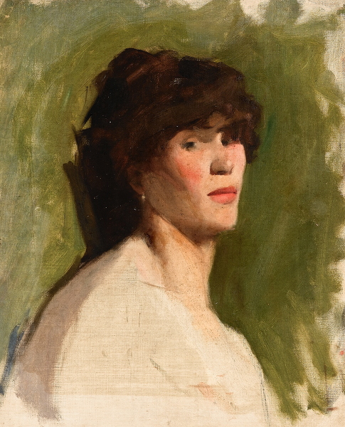 Artist Albert de Belleroche: Portrait of a woman, c.1885