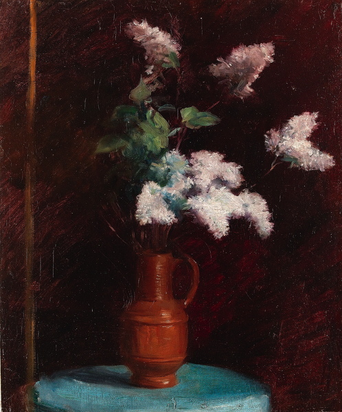 Artist Albert de Belleroche (1864-1944): Still life with White Lilacs