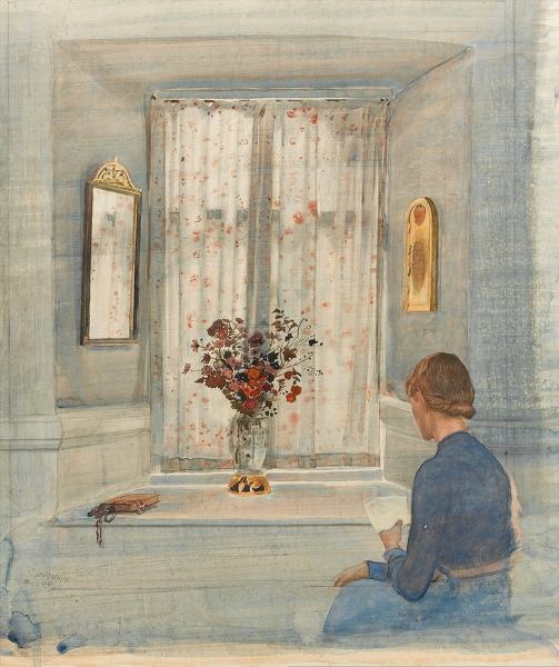 Artist Henry Payne (1868 - 1940): The Letter Reader, 1935