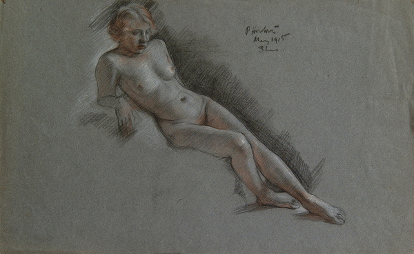 Artist Percy Horton (1897-1970): Reclining Nude, 1915