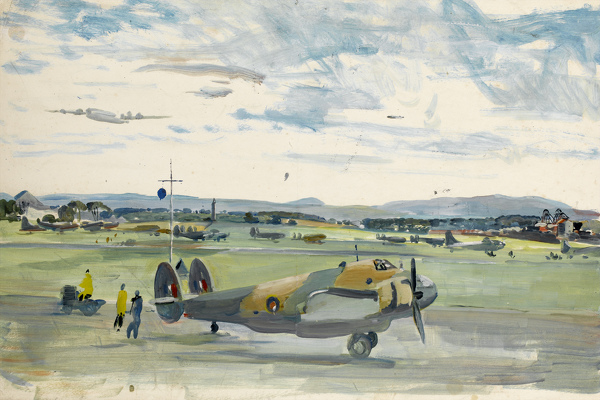 Artist Charles Cundall (1890-1971): Lockheed Hudson, c.1942