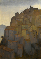 Artist Charles Cundall: Dusk, Anticoli Corrado, 1921