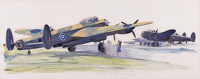 Artist Charles Cundall: Lancaster Bombers
