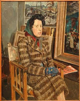 Artist Percy Horton: The artists mother in his studio, circa 1947
